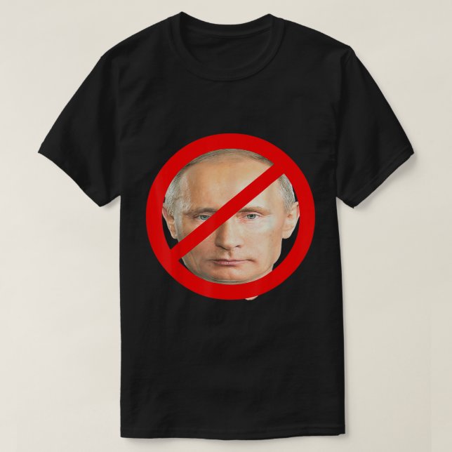 Anti Putin Russia Pro Ukraina, Support Free Ukrain T Shirt (Design framsida)