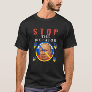 Anti-Putin, Stop Putin Ukraina Pride Flagga Free T Shirt
