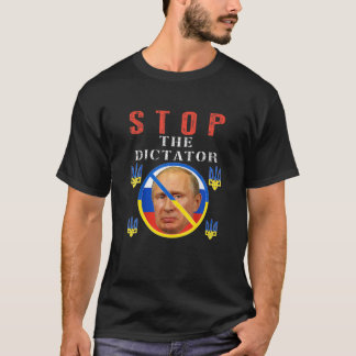 Anti-Putin, Stop Putin Ukraina Pride Flagga Free T Shirt