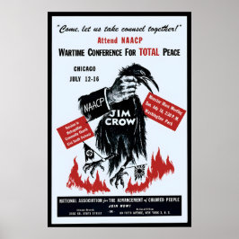 Anti-Racism & Anti Jim Crow Poster NAACP Art Wall