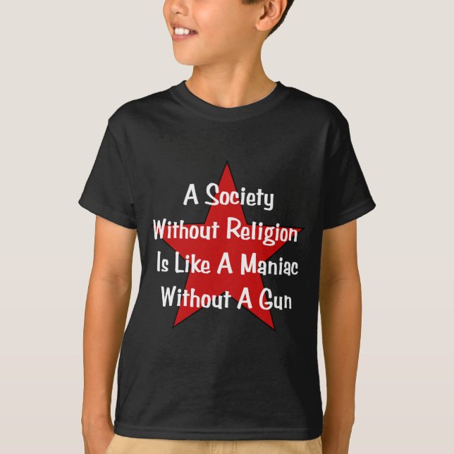 Anti-Religion citationstecken Tee Shirt (Framsida)