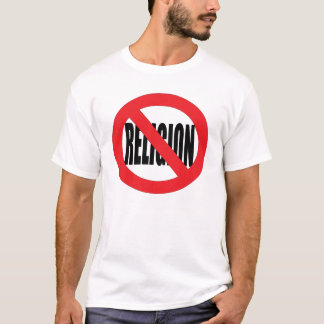 Anti religionutslagsplatsskjorta t-shirt