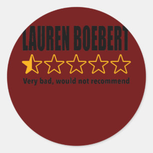 Anti-Rep Lauren Boebert Boebert Bad Review Runt Klistermärke