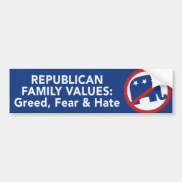 Anti Republican Bumper Sticker Bildekal