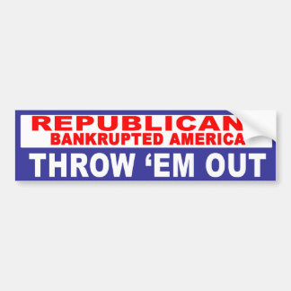 Anti-Republikan - ruinerade Amerika Bildekal