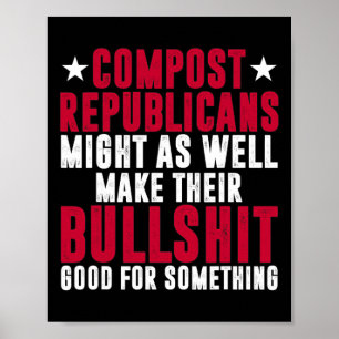 Anti-republikansk rösta demokratisk kompost republ poster