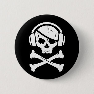 Anti-riaa logotyp för musikpiratpiratkopiering knapp