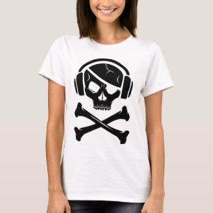 Anti-riaa logotyp för musikpiratpiratkopiering t-shirt