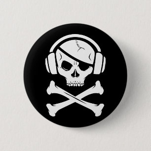 Anti-riaa symbol för musikpiratpiratkopiering knapp