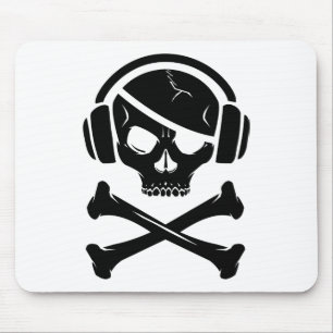 Anti-riaa symbol för musikpiratpiratkopiering musmatta