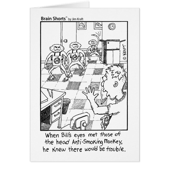 Anti röka apor av Jim Kraft Hälsningskort (Framsidan)