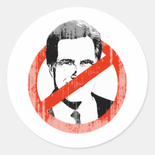 Anti Romney Faded.png Runt Klistermärke