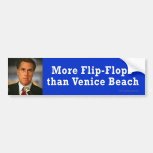 Anti-Romney klistermärkeflinflip flops Bildekal