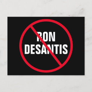 Anti Ron DeSantis politiska Vykort