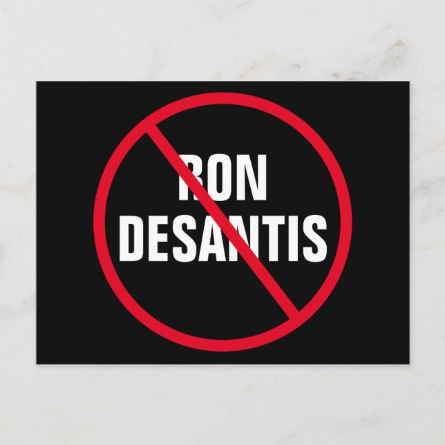 Anti Ron DeSantis politiska Vykort (Framsida)
