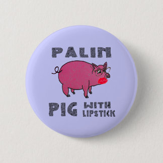 Anti Sarah Palin Gris med Läppstift Knapp Rolig