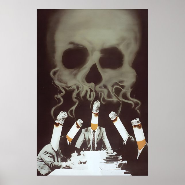 Anti Smoking Skull Poster, Eastern Germany GDR DDR Poster (Framsidan)