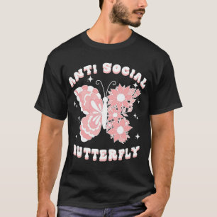 Anti-Social Butterfly Womens Introvert Anti Social T Shirt