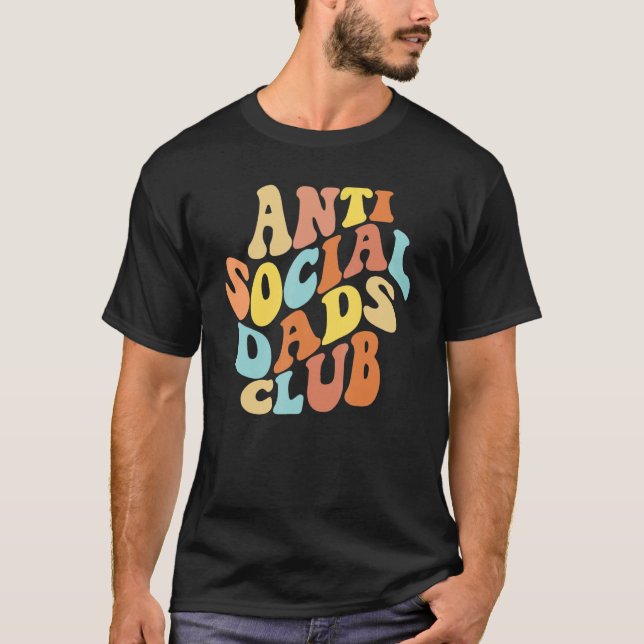 Anti Social Dads Club Introvert Men's Anti-Social  T Shirt (Framsida)