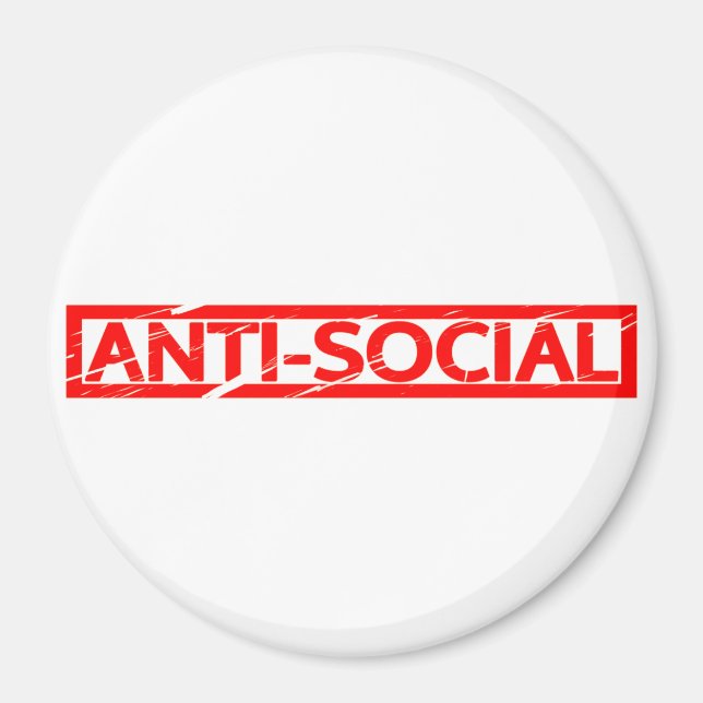 Anti-social Frimärke Magnet (Framsidan)