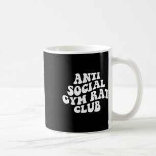 Anti Social Gym Rat Club Rolig Gym Fitness Bodybui Kaffemugg