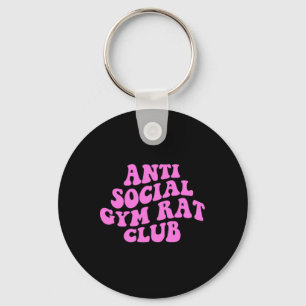Anti Social Gym Rat Club Rolig Gym Fitness Bodybui Nyckelring
