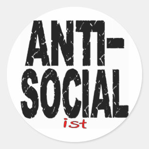 Anti-Social Ist (antisocialistisk grupp) Runt Klistermärke