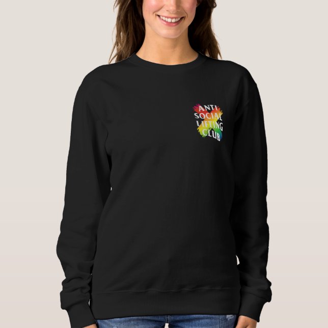Anti Social Lifting Club Crossed Out Rainbow (Fron T Shirt (Framsida)