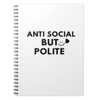 Anti Social Men Artig Rollig Introvert Citat Anteckningsbok