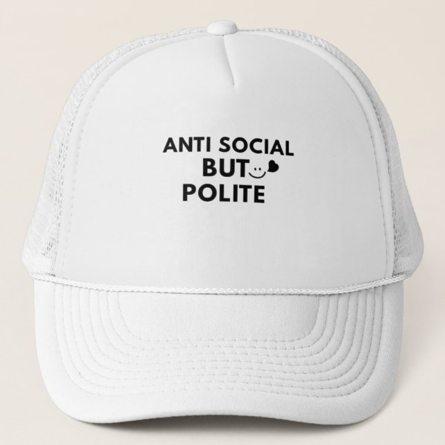 Anti Social Men Artig Rollig Introvert Citat  Keps (Framsida)