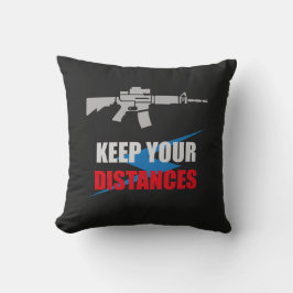 Anti Social Rifle Humor Kudde