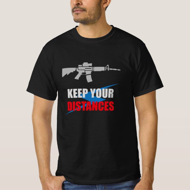 Anti Social Rifle Humor T Shirt (Framsida)