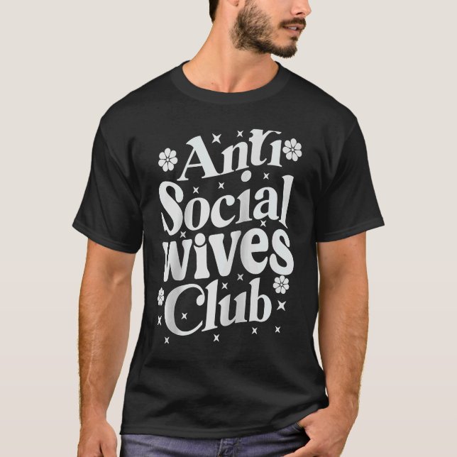 Anti Social Wives Klubb Retro Raglan T Shirt (Framsida)