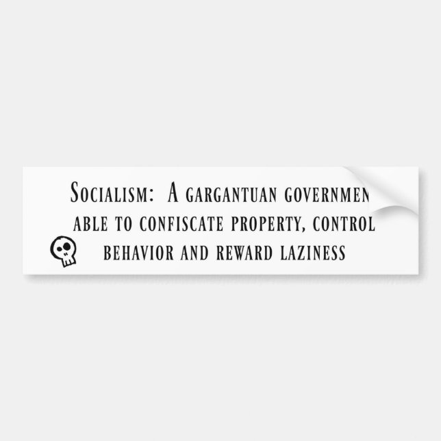 Anti-Socialist bildekal (Framsidan)