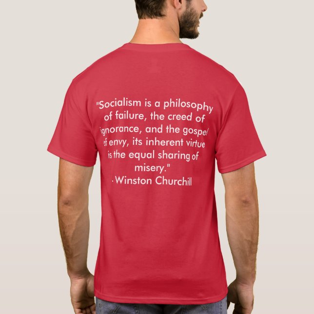 Anti-socialist t-skjorta tee (Baksida)