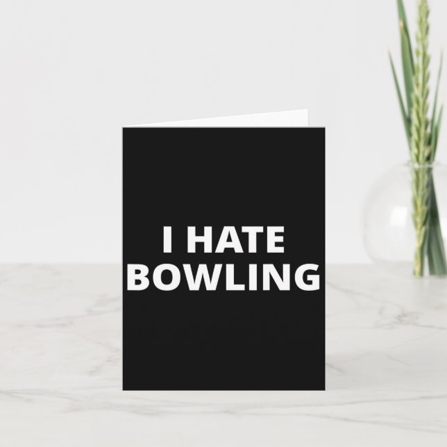 Anti Sport Design I Hate Bowling - Black Kort (Framsida)