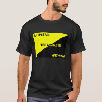 Anti-Statligt Anti-Krig som är fritt marknadsför T-shirt