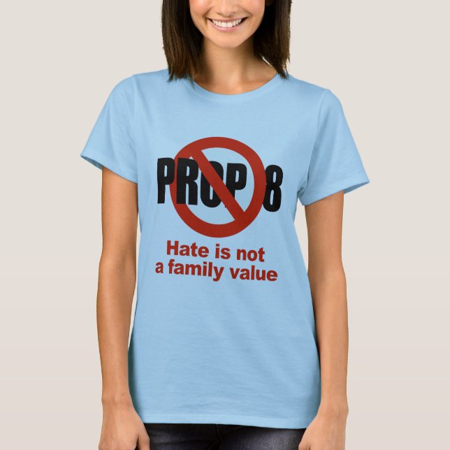ANTI STÖTTA 8 - hat är inte en familjevärdering T Shirt (Framsida)