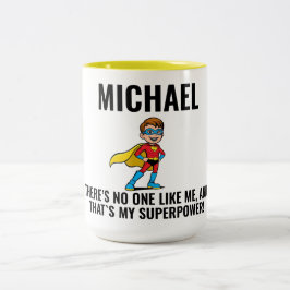 ANTI-STRESS KIDS HERO SUPERHERO POWER Två-Tonad MUGG