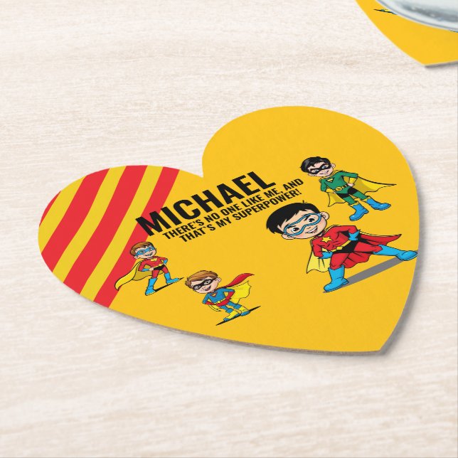 ANTI-STRESS KIDS HERO SUPERHERO POWER  UNDERLÄGG PAPPER (Vinklad)