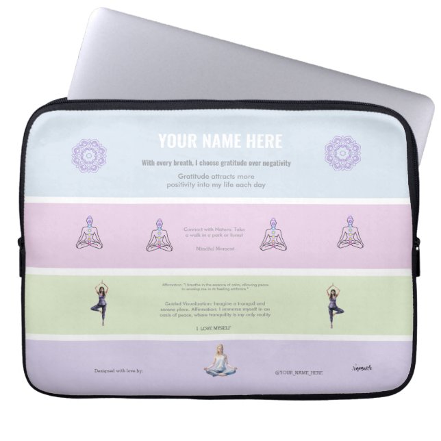 ANTI-Stress with every breath I choose gratitude Laptop Fodral (Framsidan)