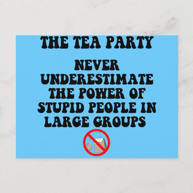 Anti tea party vykort (Framsida)