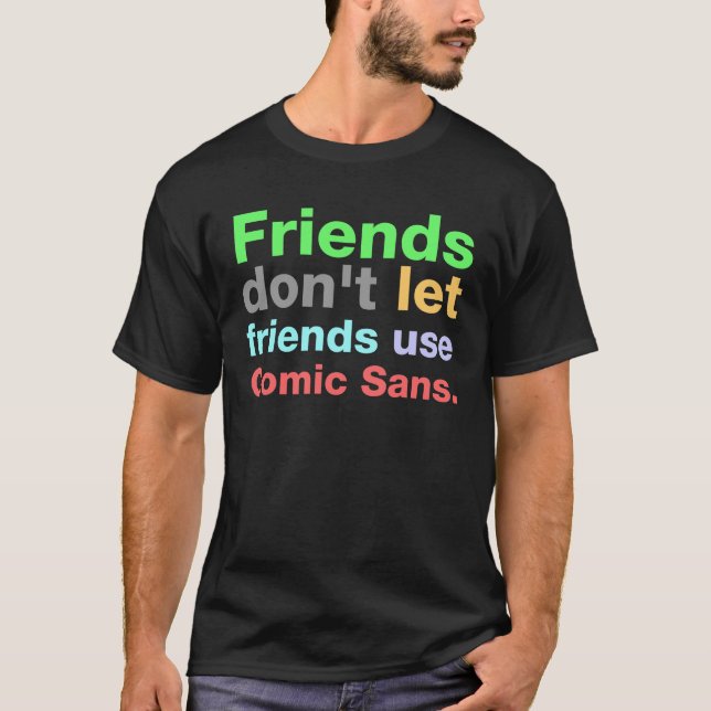 Anti-Tecknad Sans stilsort Tee (Framsida)