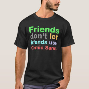 Anti-Tecknad Sans stilsort Tee Shirt