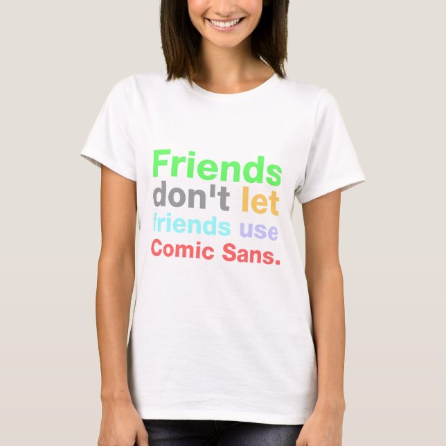 Anti-Tecknad Sans stilsort Tee Shirt (Framsida)