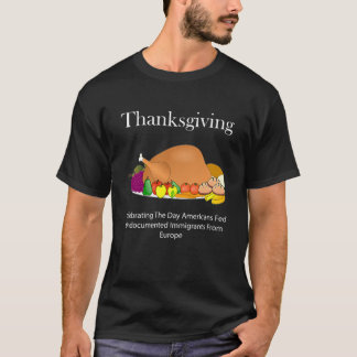 Anti-Thanksgiving T-frakt för inbyggt amerikanskt T Shirt