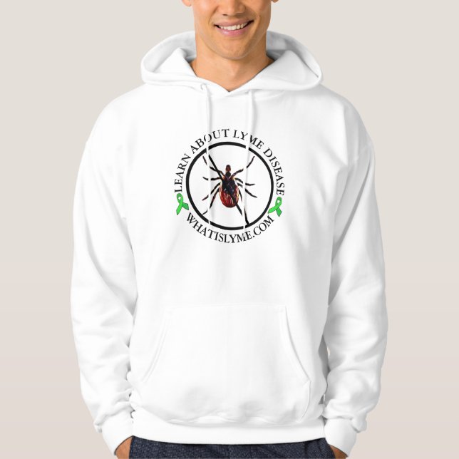 Anti Tick Lyme Disease Awareness Shirt Tröja Med Luva (Framsida)