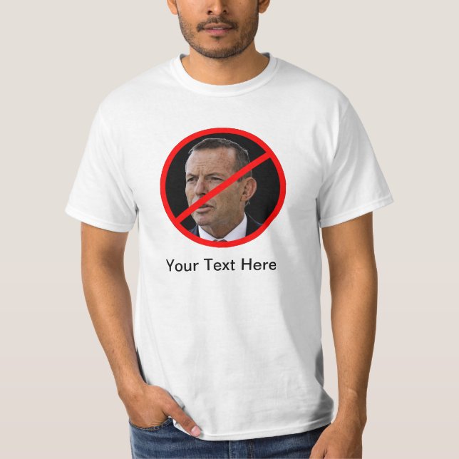 Anti Tony Abbott T Shirt (Framsida)