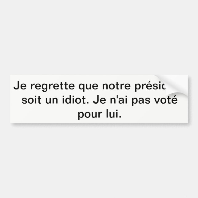 Anti-Trumf bildekal (Framsidan)