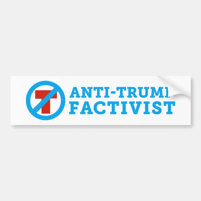 Anti-Trumf FACTivist bildekal (Framsidan)